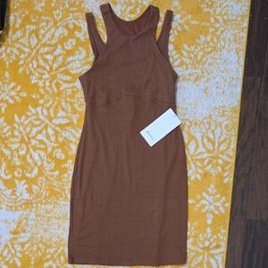 NWT Lululemon Ribbed Cotton Modal Cut-Out Dress
